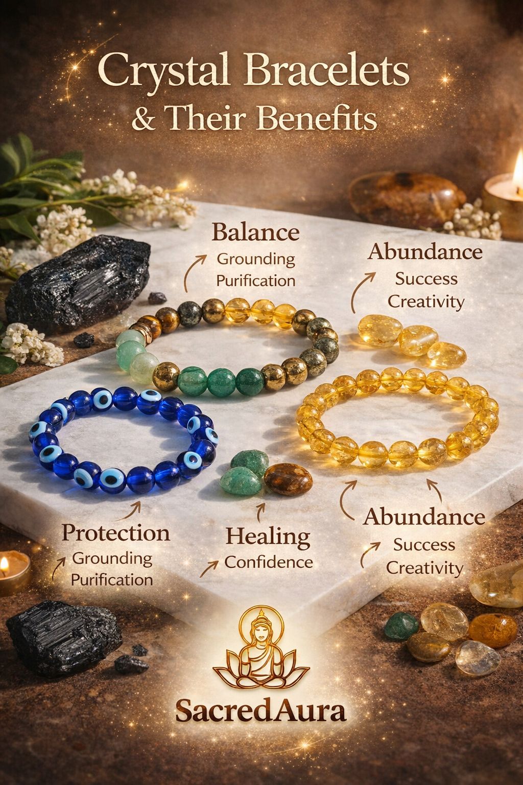 Amethyst Buddha Bracelet – Dharmic Glow