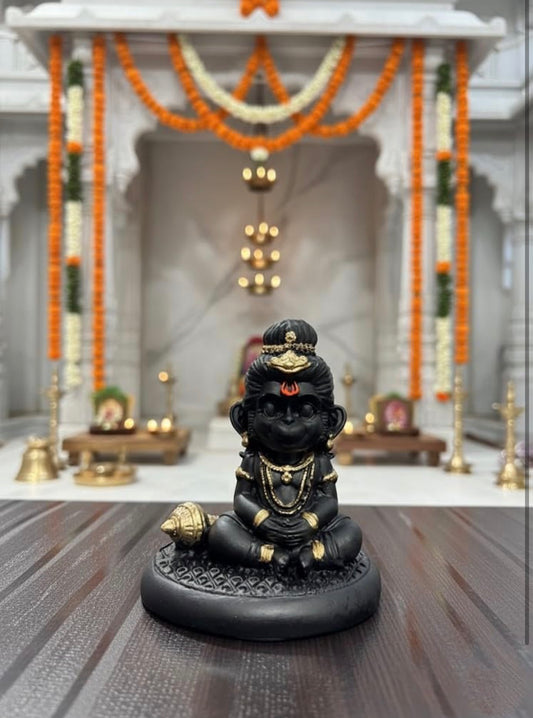 Black Bal Hanuman Idol β Dharmic Glow