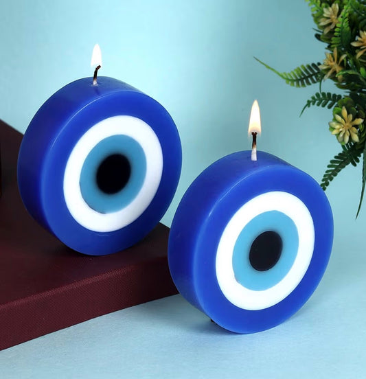 Evil Eye Candles Circle β Dharmic Glow