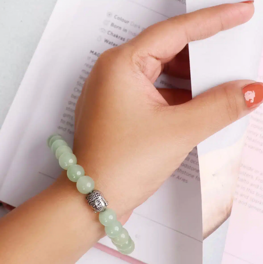 Green Aventurine Buddha Bracelet – Dharmic Glow