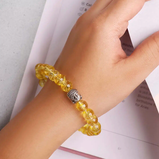 Citrine Buddha Bracelet β Dharmic Glow
