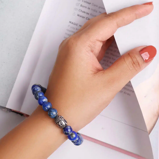 Lapis Lazuli Buddha Bracelet β Dharmic Glow