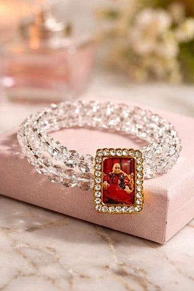 Guru ji Clear Quartz Bracelet - Dharmic Glow