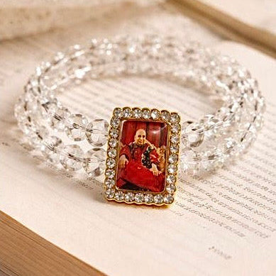 Guru ji Clear Quartz Bracelet - Dharmic Glow