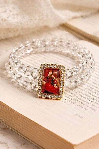 Guru ji Clear Quartz Bracelet - Dharmic Glow
