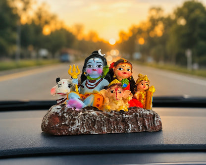 Shiv Parivar Car Dashboard Idol🕉️
