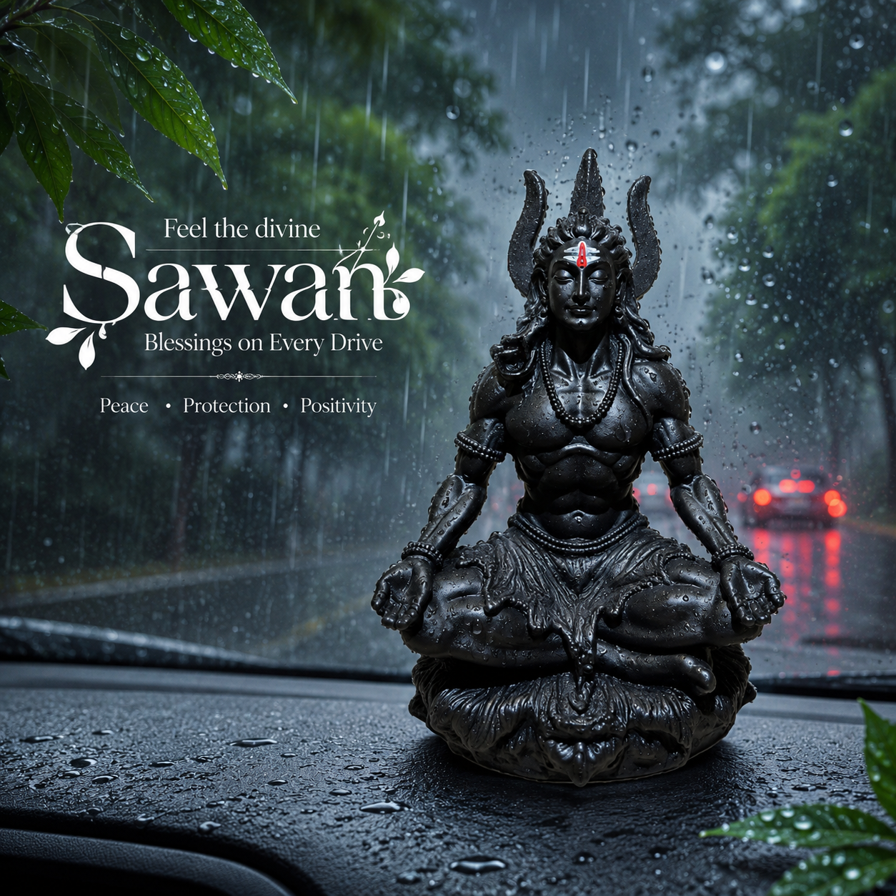Lord Shiva Car Idol – Dharmic Glow