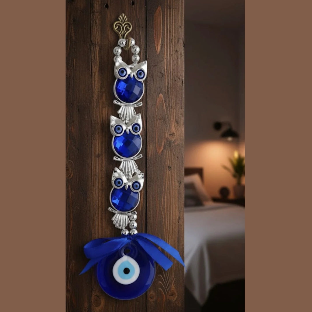 Dhan Attraction Owl Evil Eye Wind Chimes – Dharmic Glow