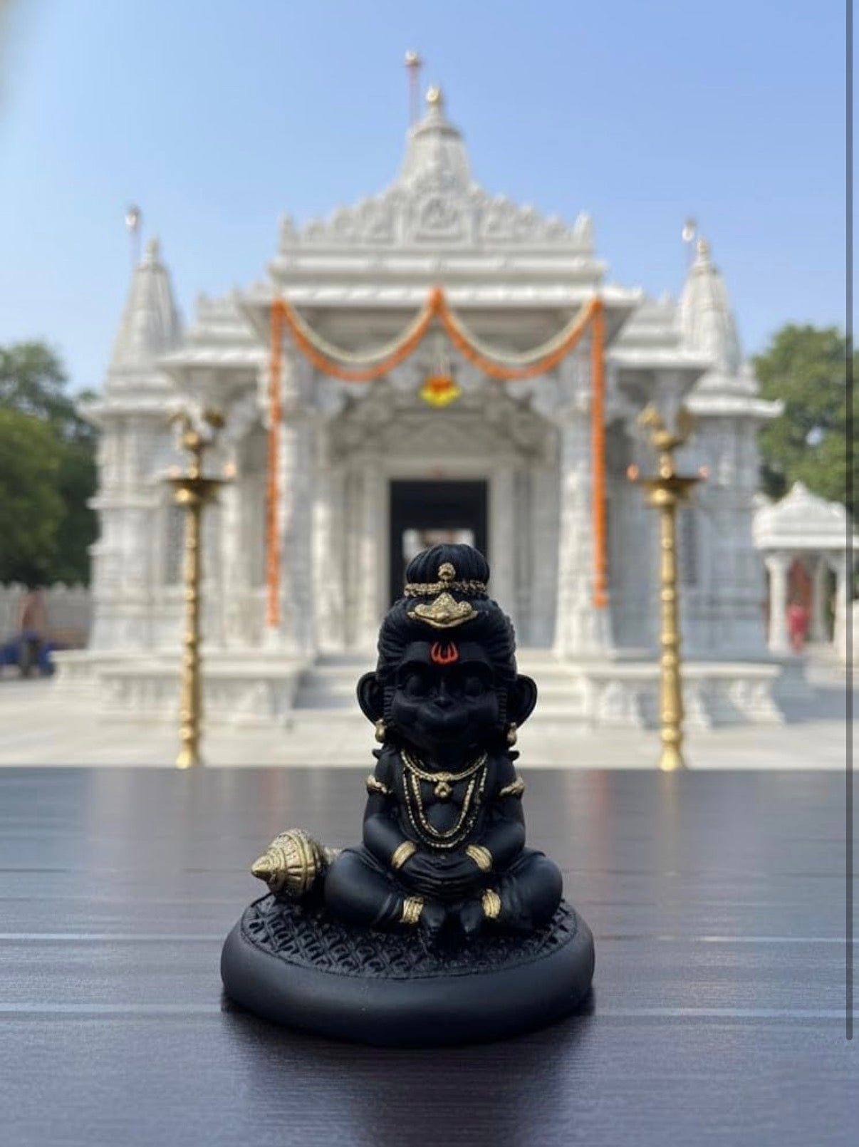 Black Bal Hanuman Idol – Dharmic Glow
