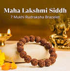 Mahalaxmi Siddh 7 Mukhi Rudraksh Bracelet - Dharmic Glow