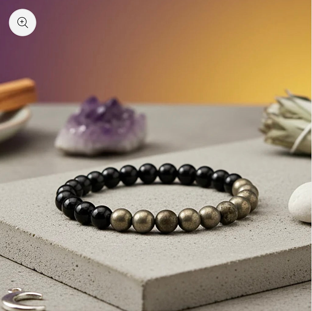 Pyrite & Black Tourmaline - Dharmic Glow