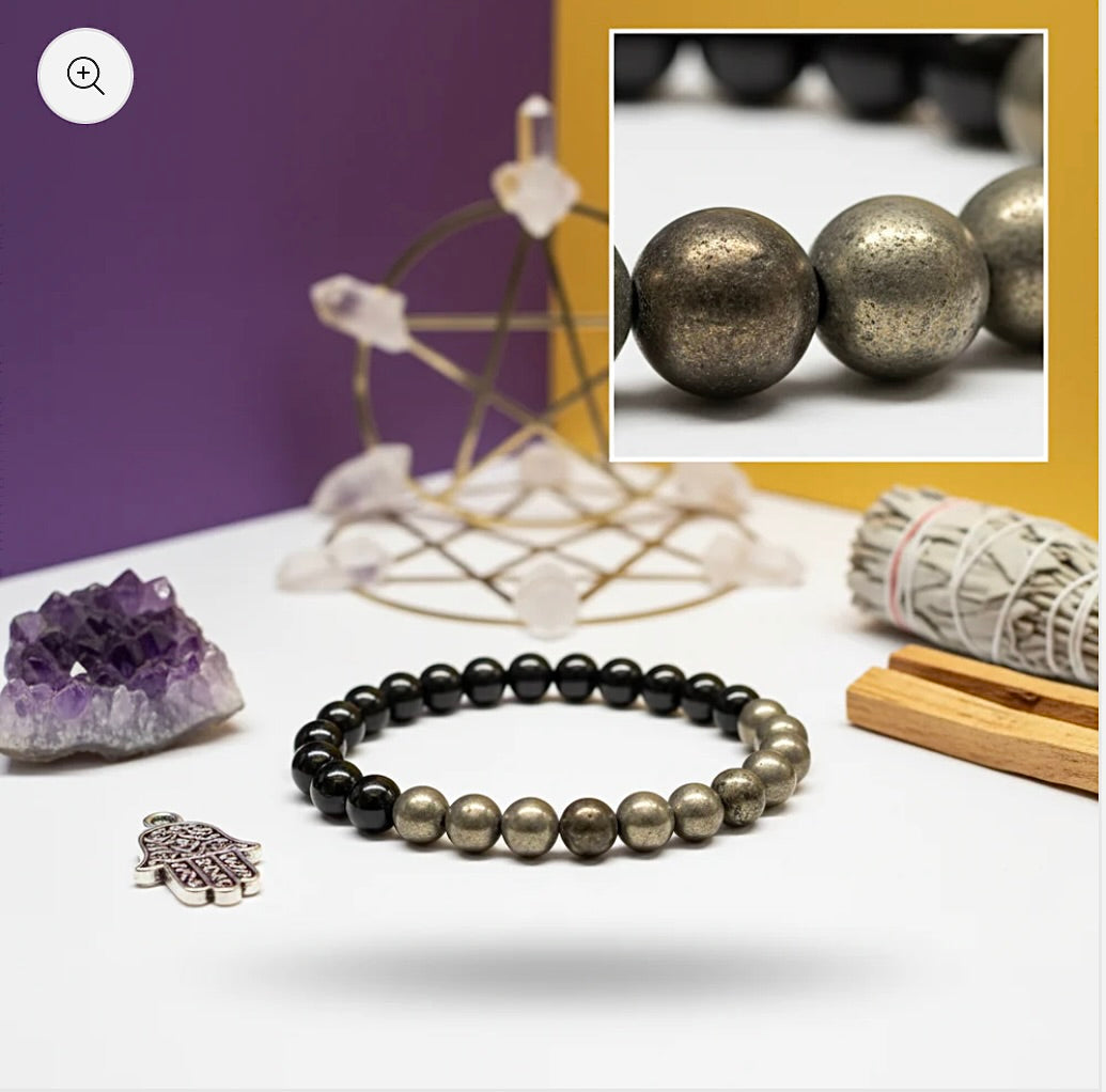 Pyrite & Black Tourmaline - Dharmic Glow