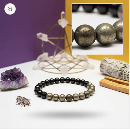 Pyrite & Black Tourmaline - Dharmic Glow