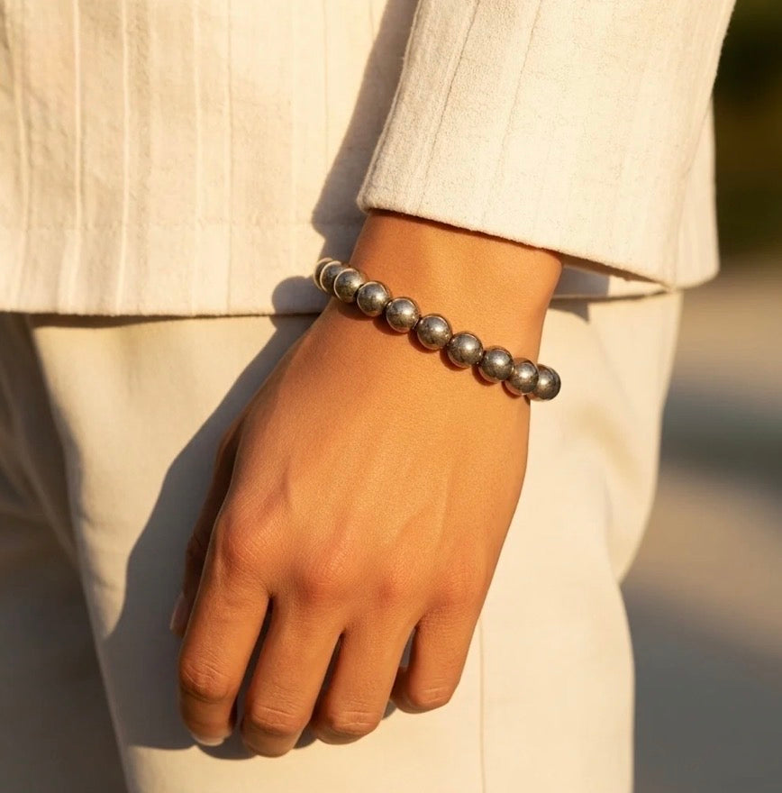 Original Raw Pyrite Bracelet – Dharmic Glow
