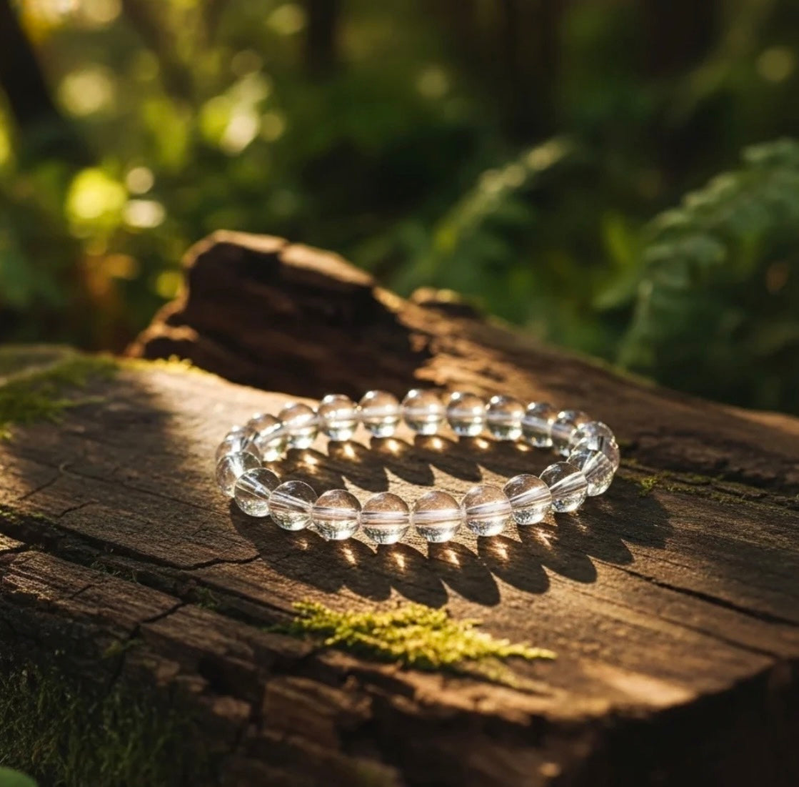 Natural Clear Quartz Energy Bracelet – Dharmic Glow