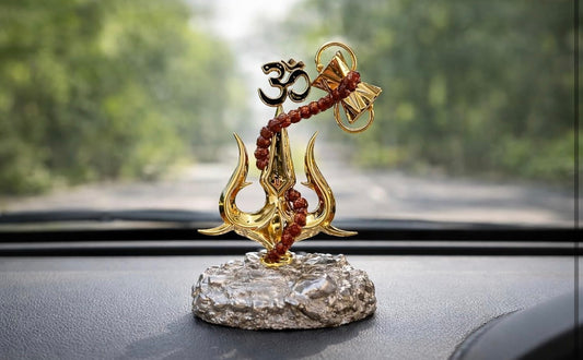 Shiv Trishul with Damru Idol – Dharmic Glow