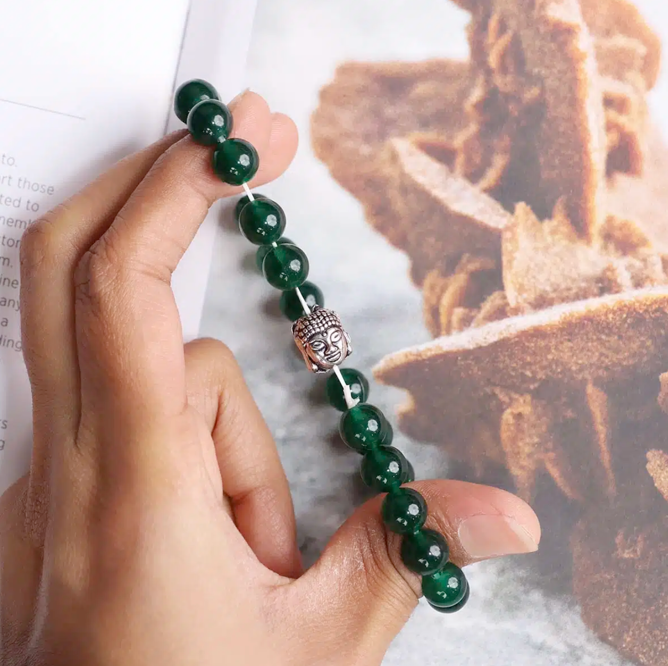 Green Jade Buddha Bracelet – Dharmic Glow