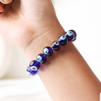Evil Eye Round Beads Bracelet – Dharmic Glow