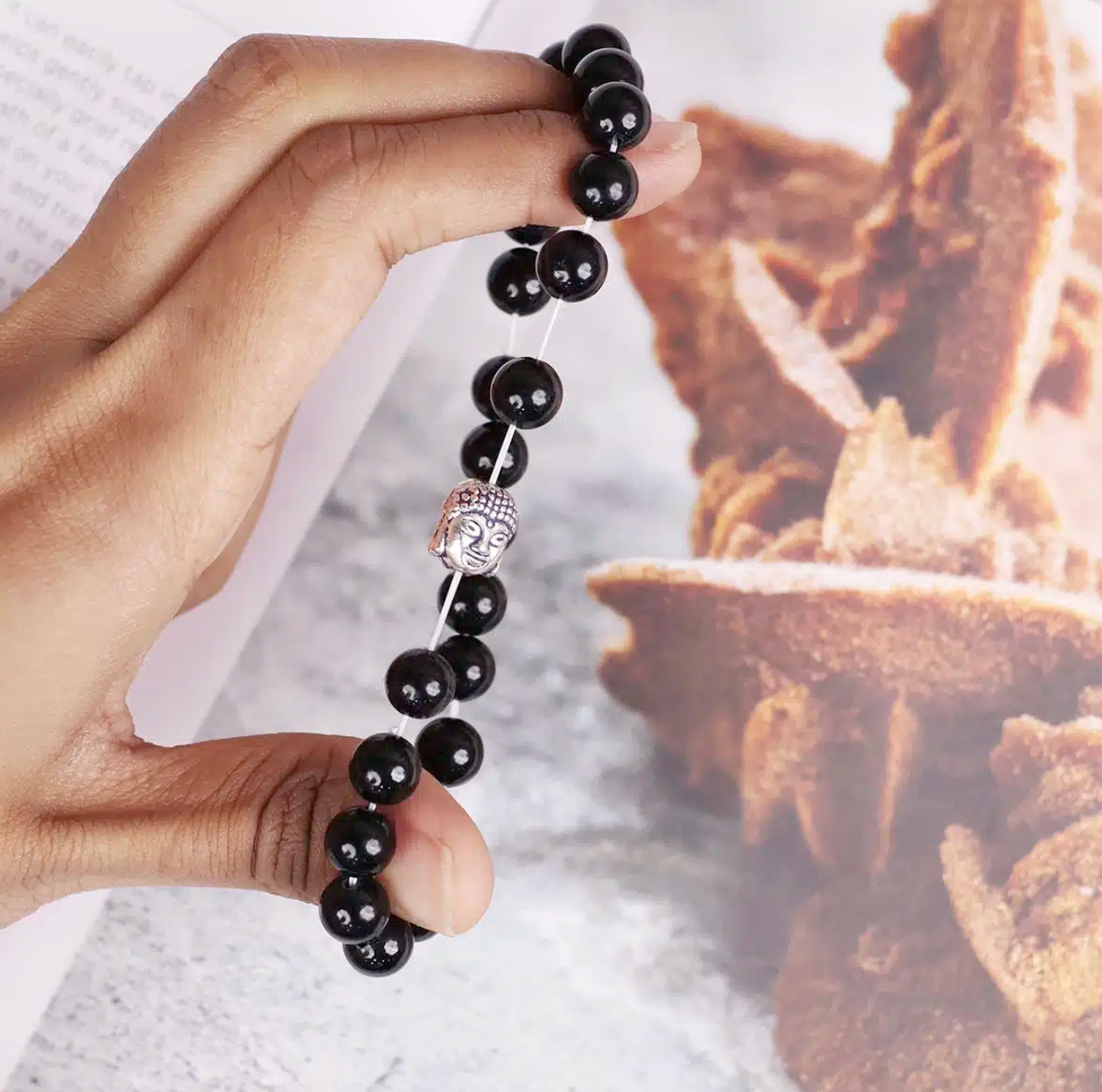 Black Tourmaline Buddha Bracelet – Dharmic Glow