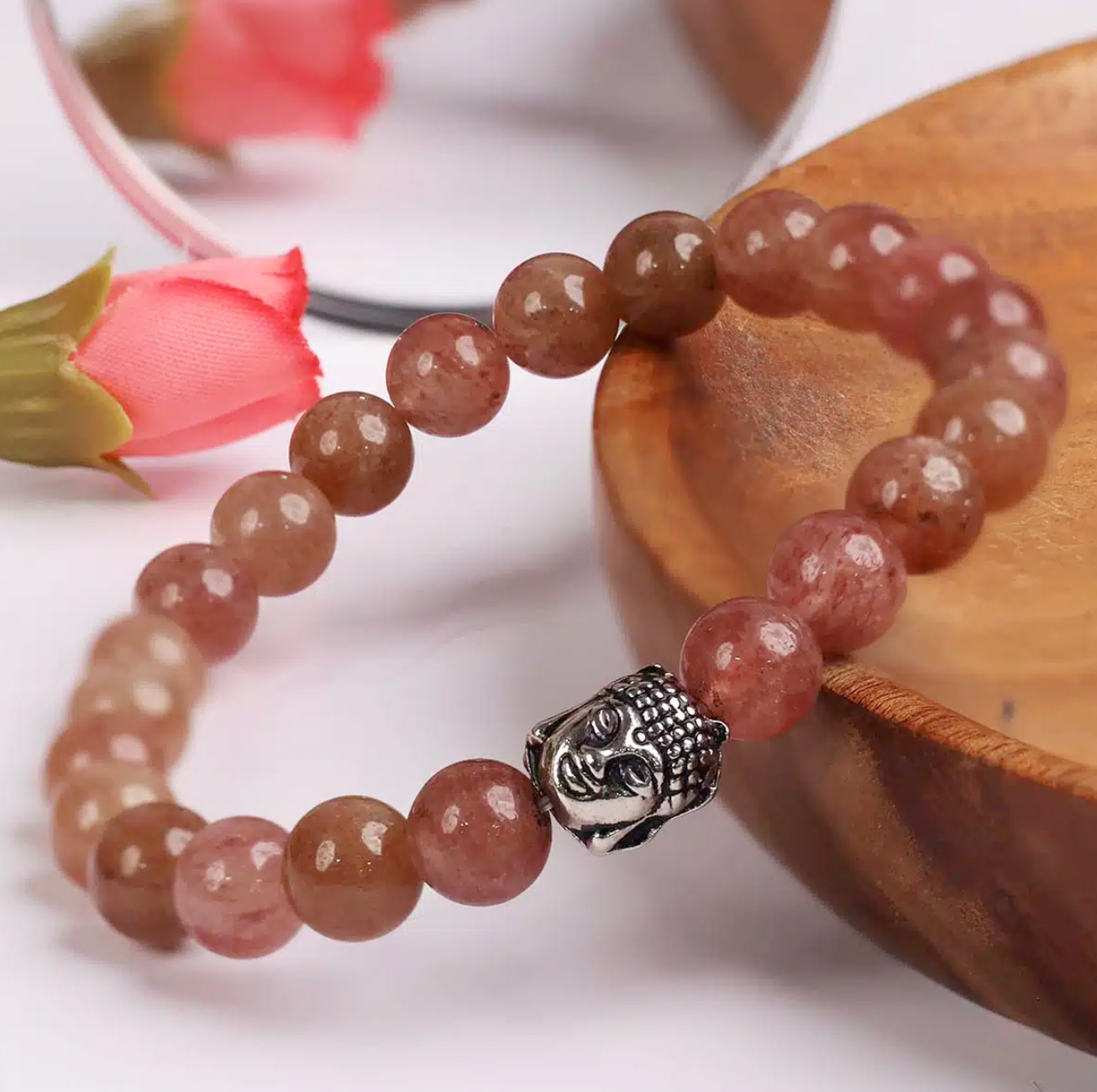 Sunstone Heated Buddha Bracelet – Dharmic Glow