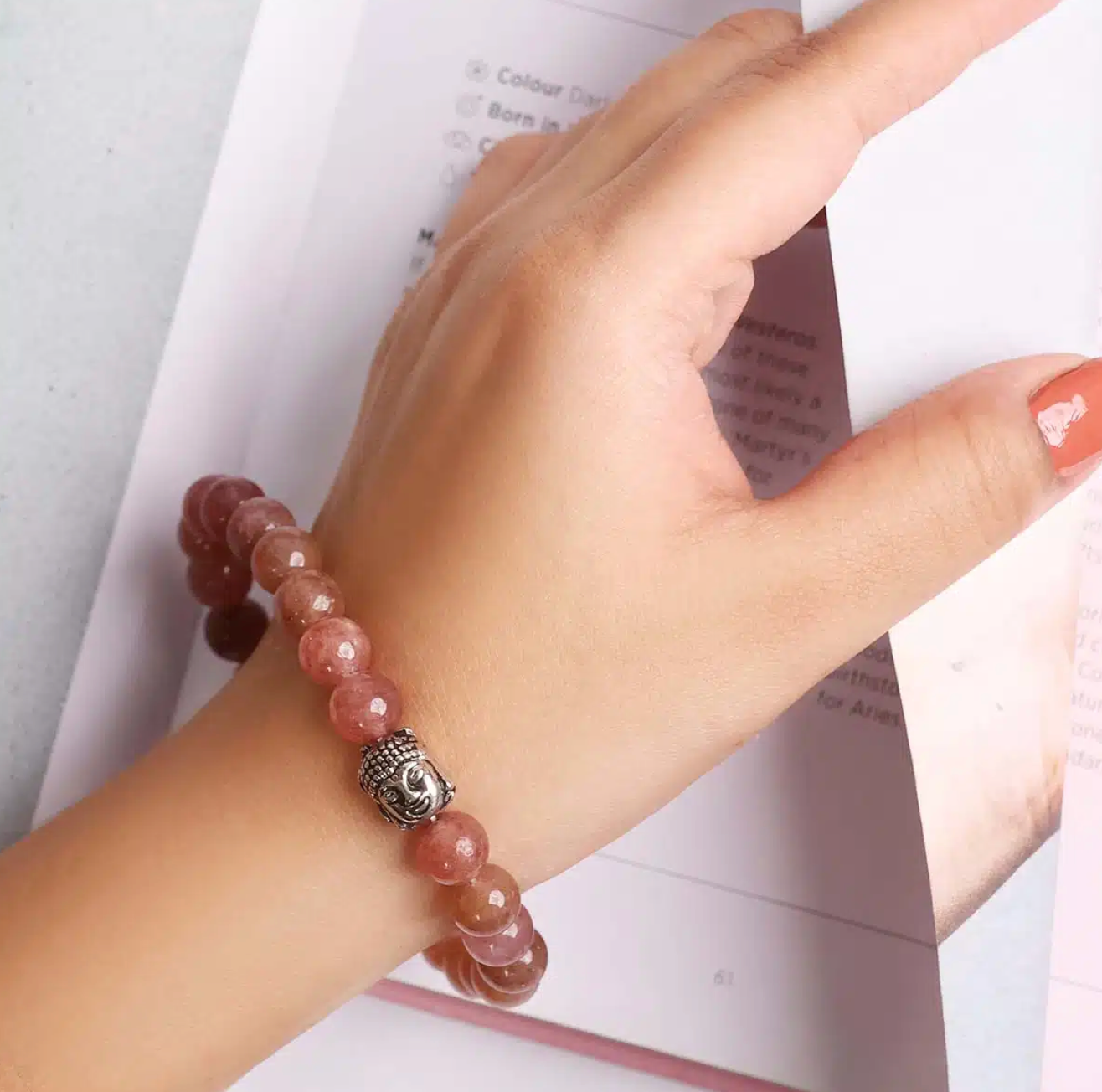Sunstone Heated Buddha Bracelet – Dharmic Glow