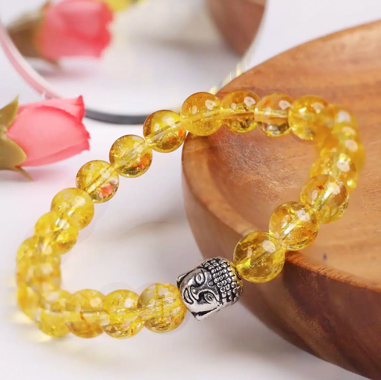 Citrine Buddha Bracelet – Dharmic Glow