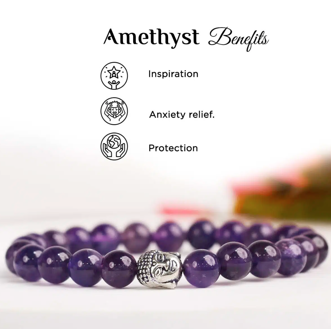 Amethyst Buddha Bracelet – Dharmic Glow